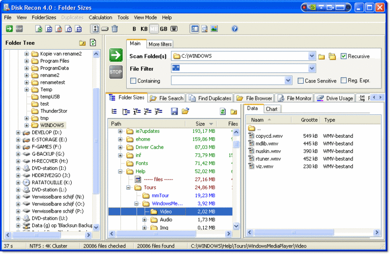 Disk Recon Screenshot
